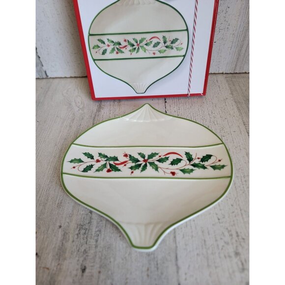 Lenox 887601 posting holidays ornament accent plate Xmas - Picture 2 of 6